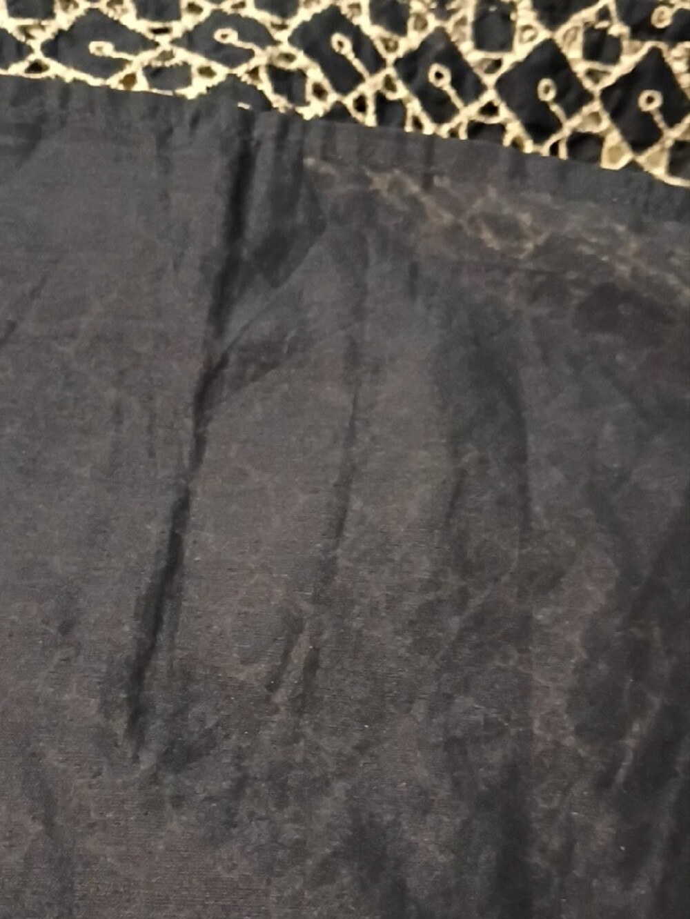 Express Navy Cotton Wrap Midi Dress with White Lace Trim, Sz 4, NWOT - Picture 15 of 16